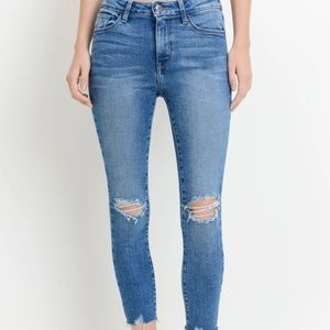 NWT Just Black Denim, Skinny Jean w/ Destruction, Color "Dark Denim" Size 27"